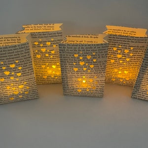 Book Luminaries, Book Wedding, Book Decor, Love, Book Themed, Library Wedding, Happily Ever After image 4