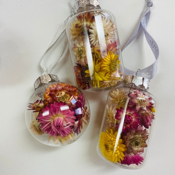 Dried Flower Ornaments Etsy