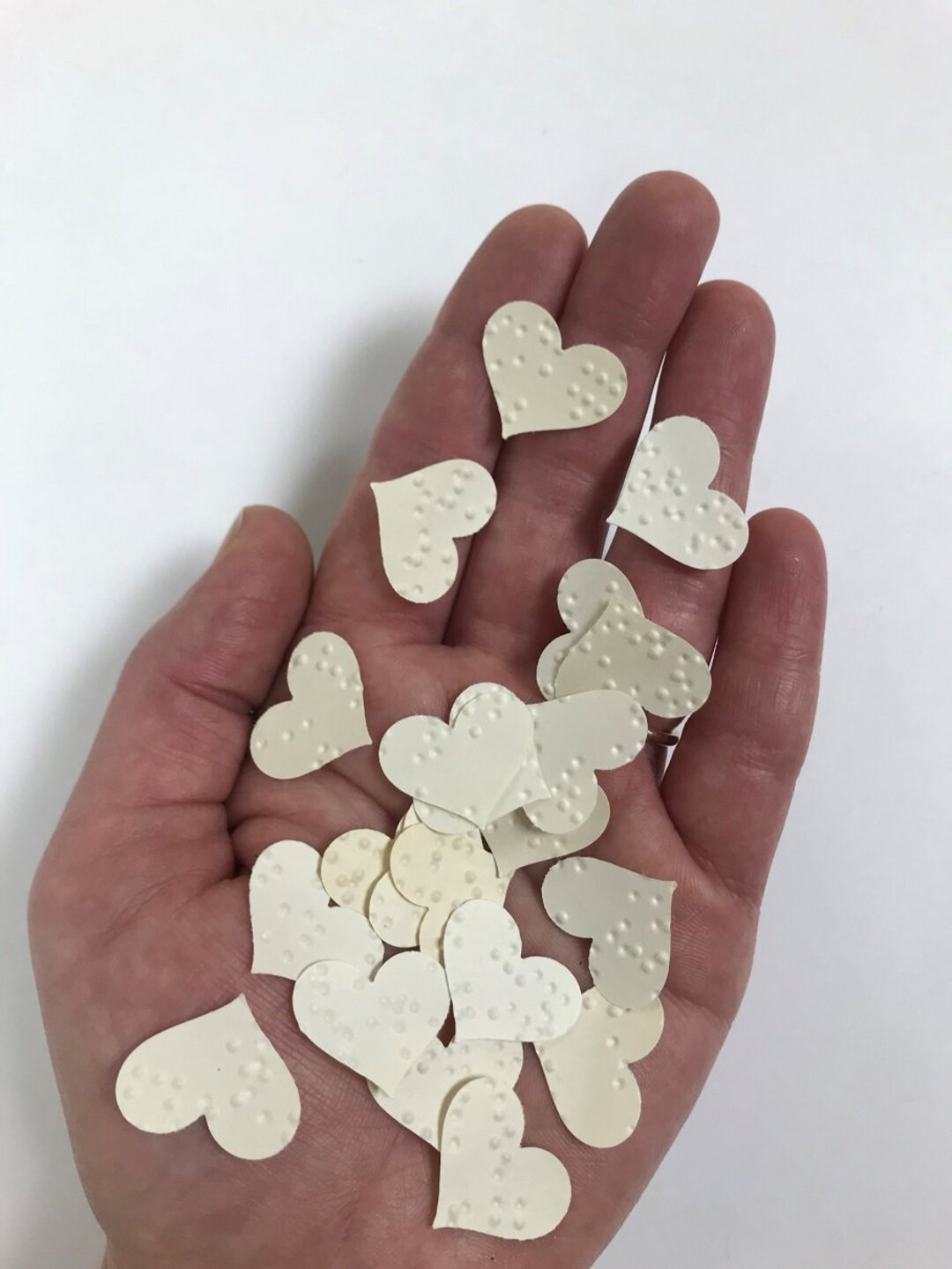 Braille Confetti, Braille Hearts, Confetti, Hearts, Heart Confetti