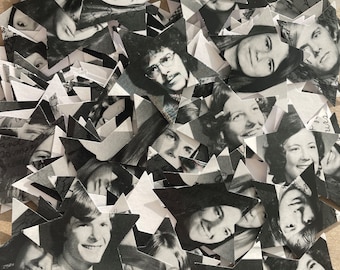 Custom Yearbook Photo Star Confetti, Reunion Decor (100 Pieces)