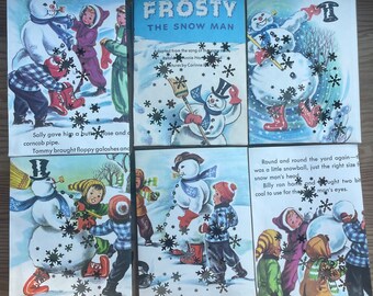 Large Frosty Luminaries, Vintage Christmas, Frosty the Snowman, Vintage Snowman, Christmas Decorations, Snowflake Luminaries