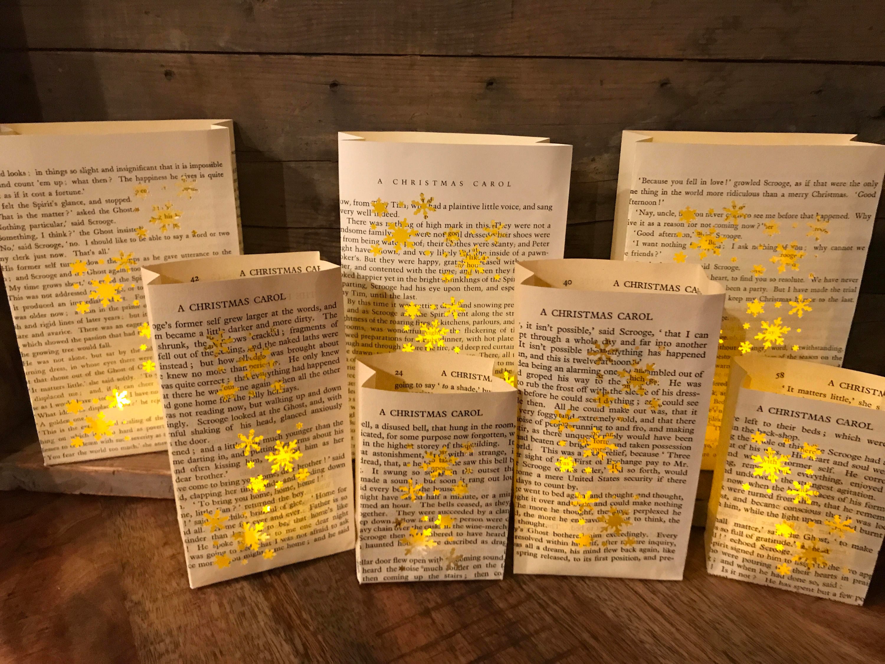 A Christmas Carol Luminary Bags Christmas Decor Charles Etsy UK