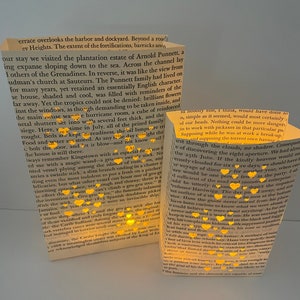 Book Luminaries, Book Wedding, Book Decor, Love, Book Themed, Library Wedding, Happily Ever After image 3