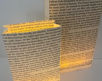 Book Luminaries, No Cutouts, Wedding Decor, Love Story, Book Themed, Happily Ever After