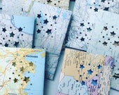 15 Map Luminaries, Mini Lanterns, Luminarias, Travel Decor, Bon Voyage, Destination Wedding, Wanderlust, Adventure, Globe Lights, Map Decor