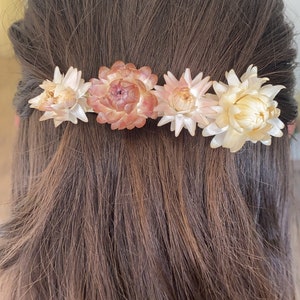 Strawflower Clips, barrettes, hair clips, autumn, fall hair, accessories, dried flowers, girly, feminine