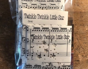 Twinkle Twinkle Little Star, Mini Luminaria, Bladmuziek Luminary, Muziek Decoraties, Muziek Thema, Muziek Cadeau, Piano, Muzieknoten