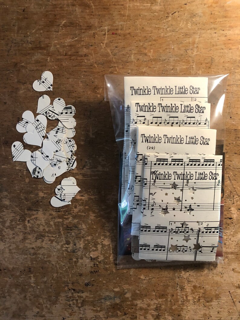 Twinkle Twinkle Little Star, Mini Luminaria, Sheet Music Luminary, Music Decorations, Music Theme, Music Gift, Piano, Music Notes image 3