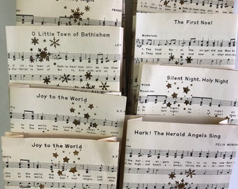 1 Luminary, You Pick Song, Christmas Music, Snowflake Luminary Bags, Holidays, Christmas Decorations, Christmas Sheet Music