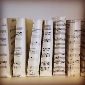 Vintage Sheet Music Luminaries, Great for Weddings & Parties, Music Decorations, Luminary Bags, Luminarias, Luminaries, Music Decor image 5