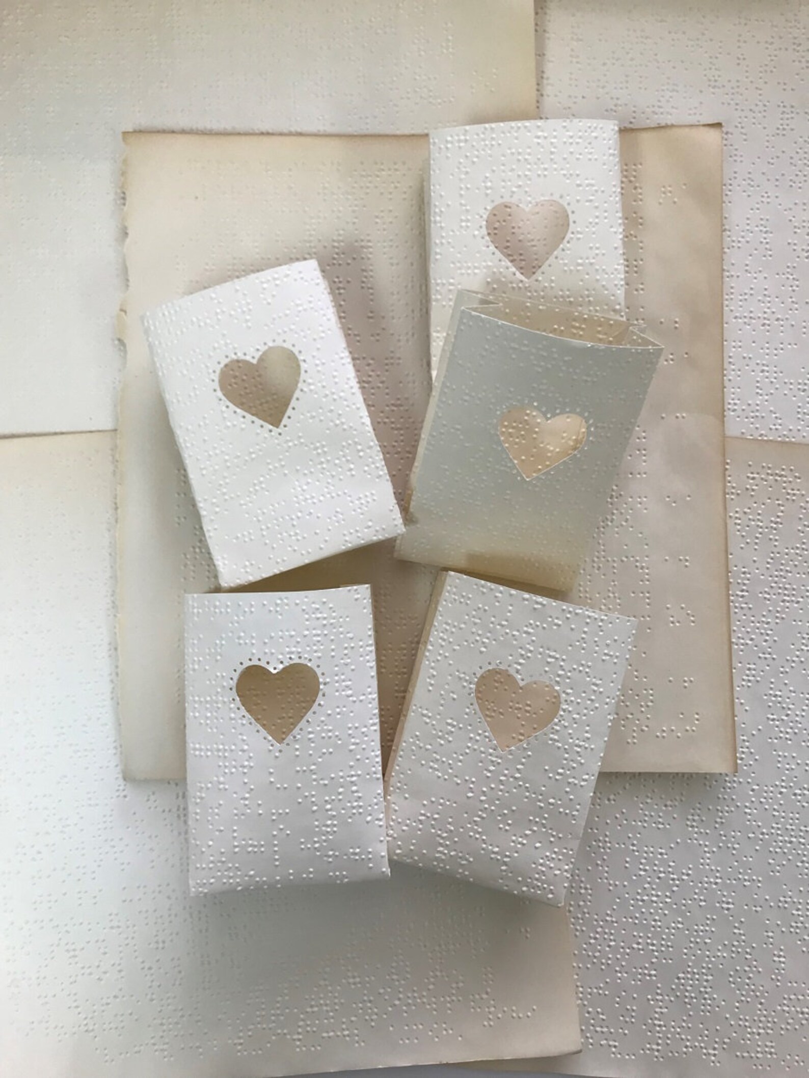 Braille Confetti Braille Hearts Confetti Hearts Heart Etsy