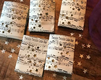 5 Mini Twinkle Twinkle Little Star Luminaries, Night Lights, Music Decorations, Music Theme, Twinkle Twinkle Little Star, Music Gift