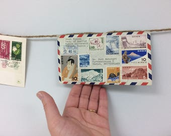 Travel Banner, Mail Banner, Travel, Vintage Envelopes, Air Mail, Post Office, Postal, Par Avion, Travel Decor, Pen Pail, Letter Writing