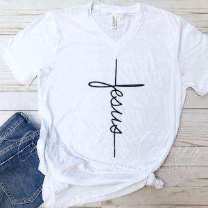 Jesus Cross Shirt, Jesus Shirt, Christian Shirt, Faith Shirt, Religious Shirt for women, Bible Verse Shirt