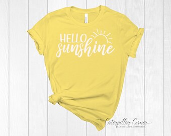 Camisa Hello Sunshine - Hello Sunshine - Camisa Sunshine - Camisa de férias de verão