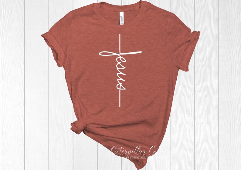 Jesus Cross Shirt Jesus Shirt Christian Shirt Faith Religious Shirt Religious Shirt for women image 1