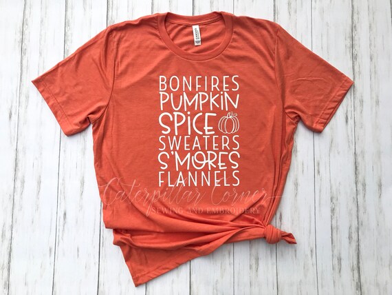 Bonfires Pumpkin Spice Sweaters S'mores Flannels Shirt, Pumpkin Spice Shirt, Bonfire Shirt Fall Shirt, Women Fall Shirts
