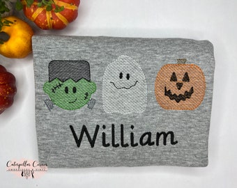 Boys Halloween Shirt - Halloween Shirt - Halloween Name Shirt - Boys Halloween - Trick or Treat