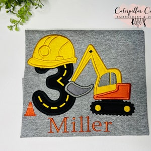 Construction Birthday Shirt - Construction Birthday Party - Digger Birthday Shirt - Boys Construction Truck Birthday Shirt - Boys Birthday