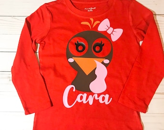Girls personalized turkey shirt - Girls Thanksgiving Shirt - Thanksgiving Turkey Shirt