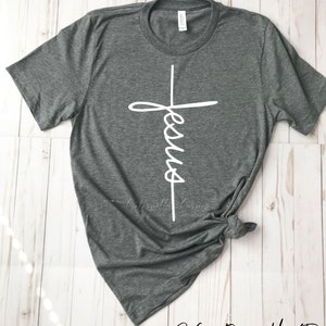 Jesus Cross Shirt Jesus Shirt Christian Shirt Faith Religious Shirt Religious Shirt for women image 2