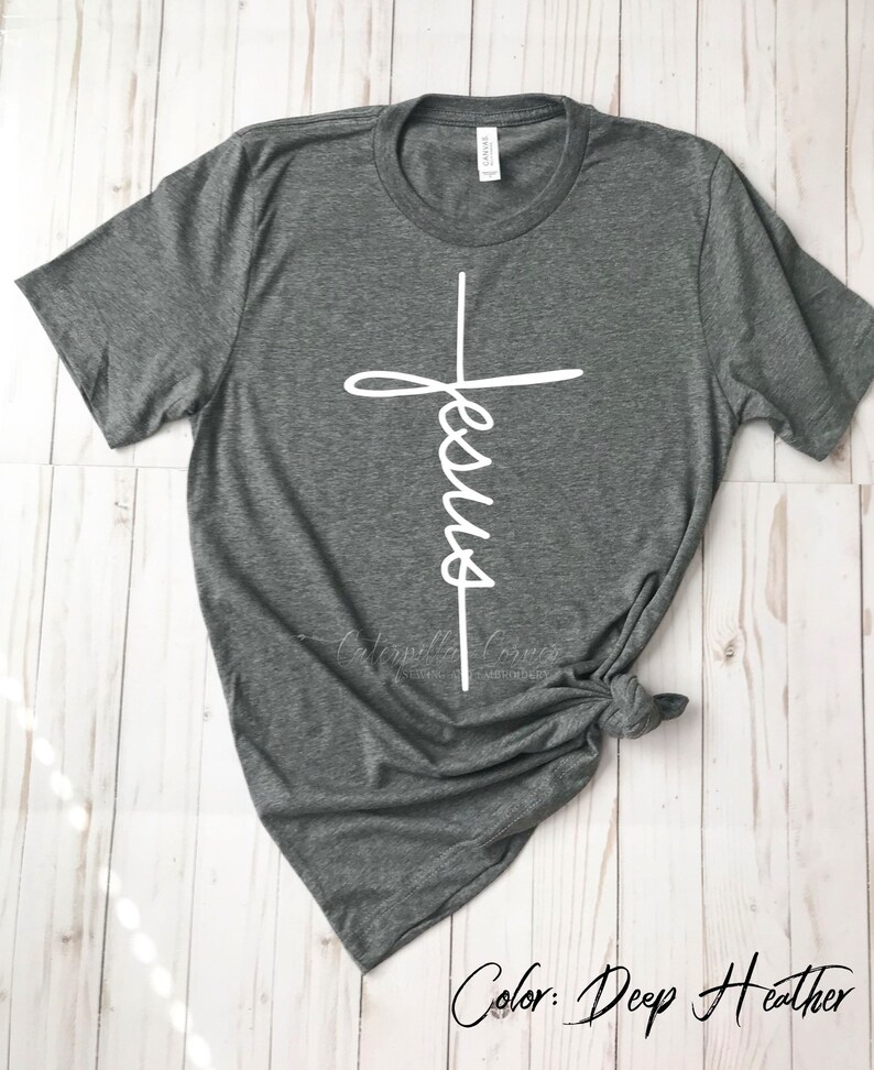 Jesus Cross Shirt Jesus Shirt Christian Shirt Faith Religious Shirt Religious Shirt for women image 2