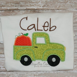 Boys Fall Shirt - Pumpkin Truck Shirt - Boys Fall Pumpkin Shirt