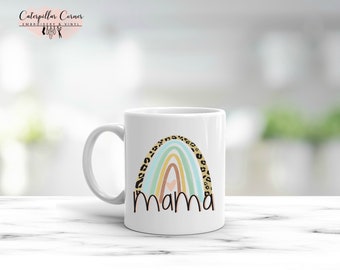 Rainbow Mama Coffee Mug - Mama Coffee Mug - Rainbow Mug - Mama Rainbow Mama Coffee