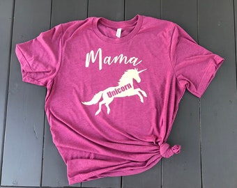 Unicorn Mama Shirt - Unicorn birthday mama shirt- Unicorn mom - Unicorn Mom Shirt