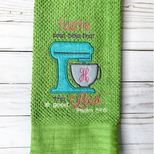 Personalisierte Küchentuch mit Mixer - Küche Handtuch - Kochen Handtuch - Personlized Geschenk - Einweihungsgeschenk - Baker-Geschenk
