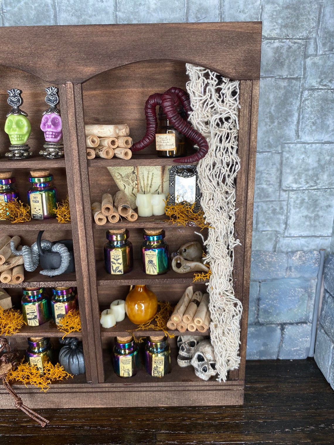 Spell Casting Threeunit Bookcase Dollhouse Room Box Diorama Etsy