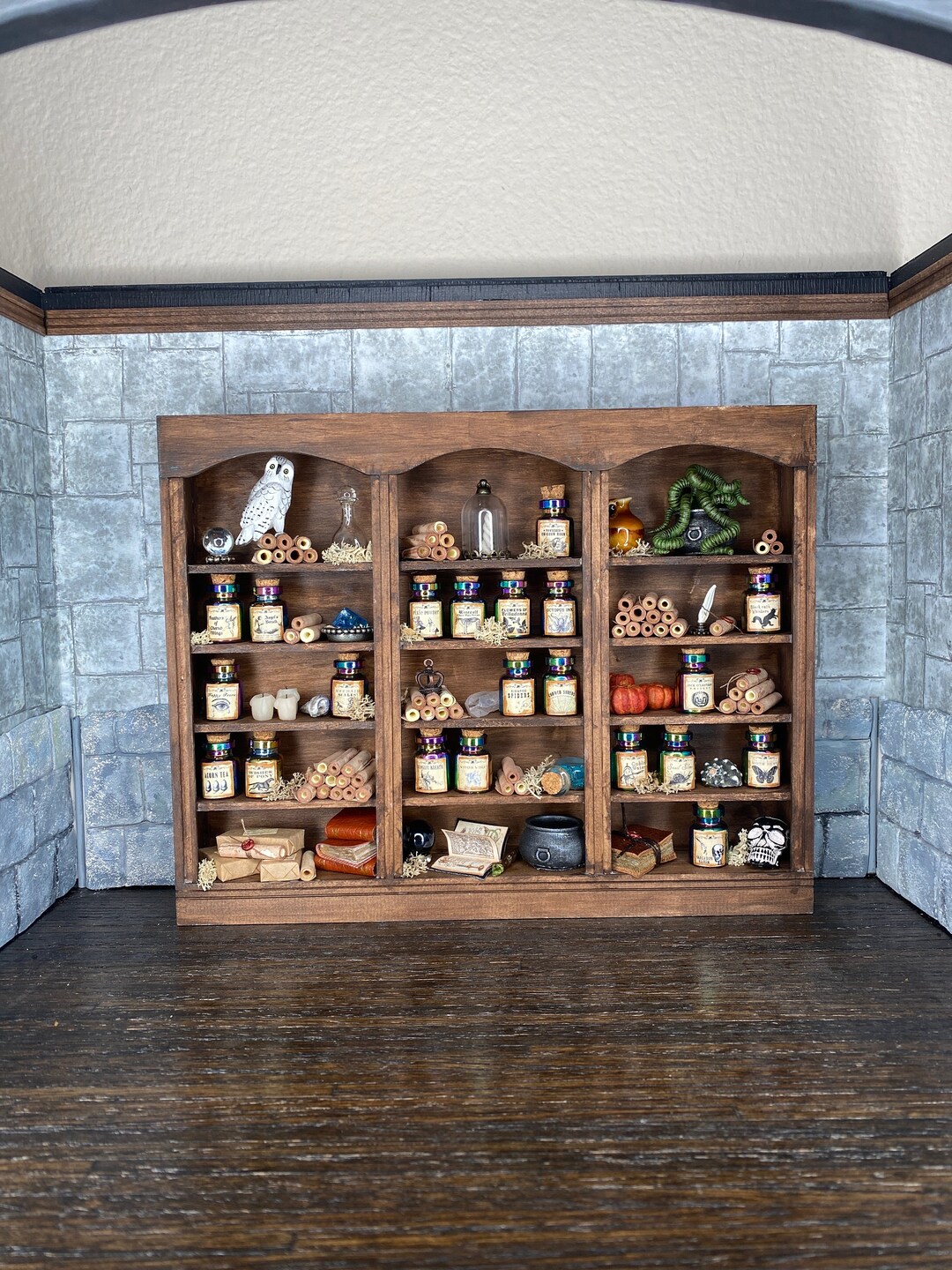 Spell Casting Threeunit Bookcase Dollhouse Room Box Diorama Etsy