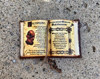 Charmed Book of Shadows Open to Belthazar (Cole) - Dollhouse Miniatures