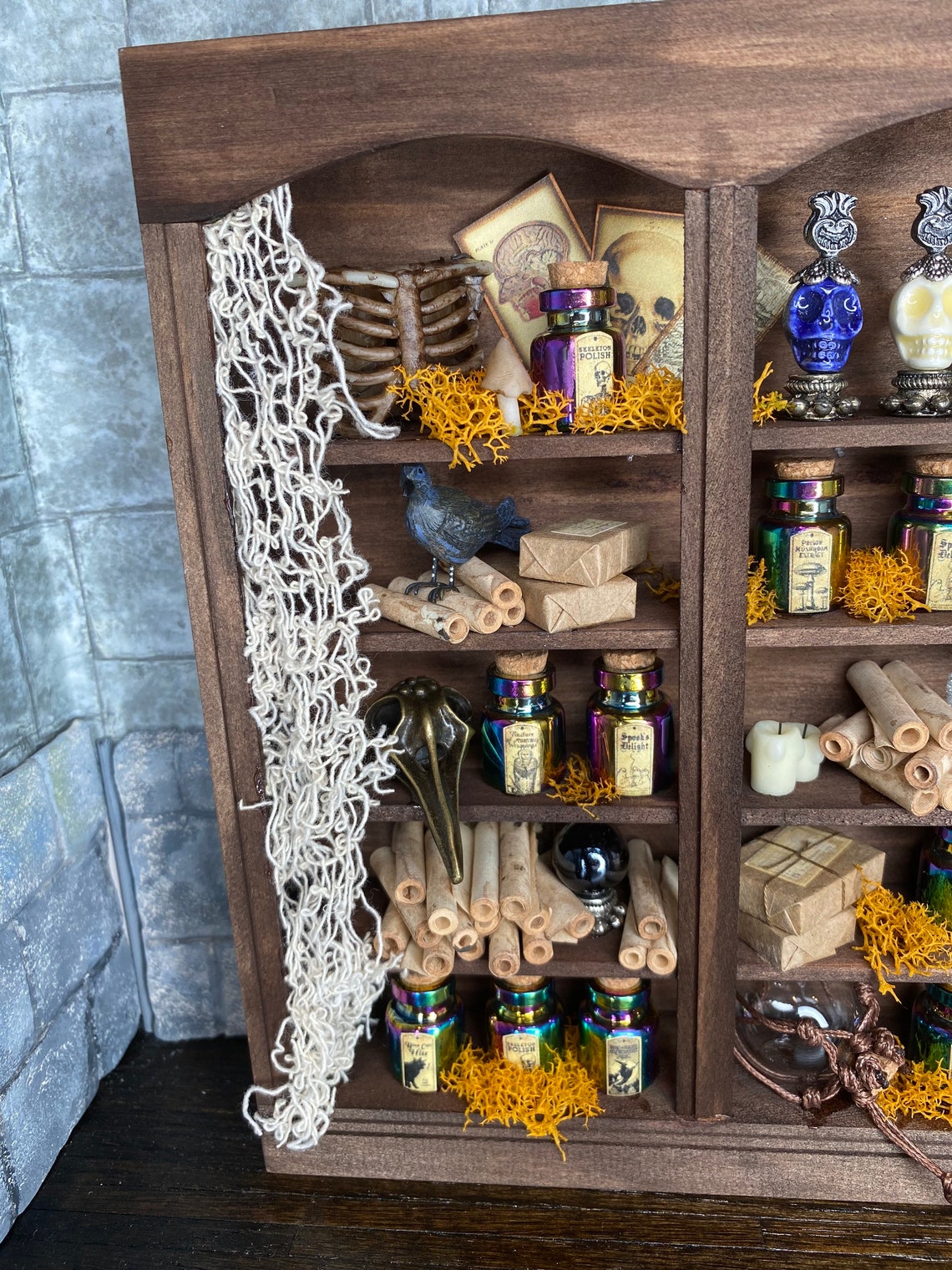 Spell Casting Threeunit Bookcase Dollhouse Room Box Diorama Etsy