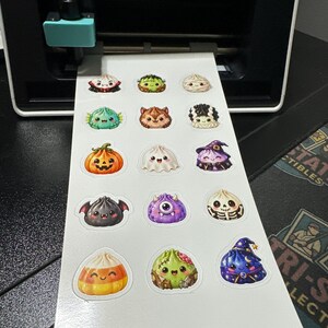 Holiday Squishy Dumpling Stickers, Kawaii 4x7 Sticker Sheets, 16 Options, Planner & Journal Stickers