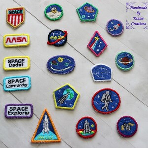 Individual Space Badges for 18 inch Doll, Space Suit Badges, 18 in Doll Badges, 18 in Doll Clothes Badges, Doll Space Badges, Space Badges
