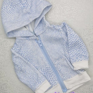 18 Inch Doll Hoodie Sweater, Kizzie Creations, Snakeskin Print Hoodie, 18 inch Doll Sweater, Fits like American Doll