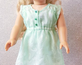 18 Inch Doll Slip Dress With Overdress, Kizzie Creations, Slip Dress, 18 inch Summer Dress