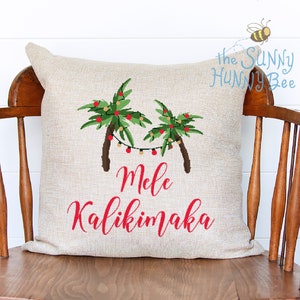 Christmas Pillow / Christmas Decor / Mele Kalikimaka