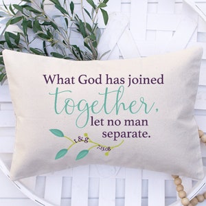 What God has Joined Together / Wedding Gift / Your wedding colors! / Wedding Gift Idea