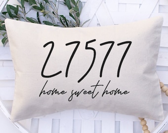 zip code pillows etsy