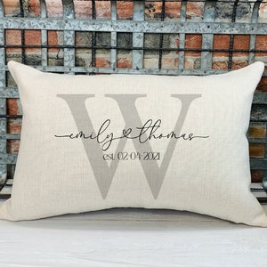 Name Pillow / Wedding Gift / Est. Date / Gift Ideas / Anniversary