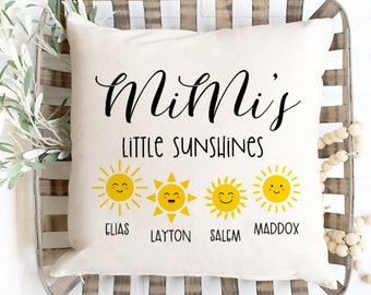 Mimi's Little Sunshines / Grandparent Pillow / Nana Gift / Gigi Gift