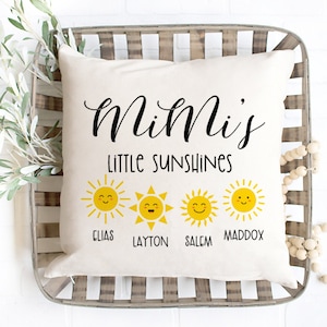 Mimi&#39;s Little Sunshines / Grandparent Pillow / Nana Gift / Gigi Gift