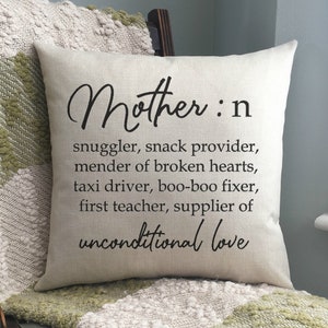 Mother&#39;s Day Gift / Mother&#39;s Day Pillow / Mother Definition