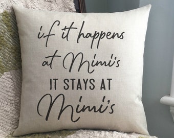 Funny Pillow / Pillow for Mimi / Mimi Gift / Grandparent Gift