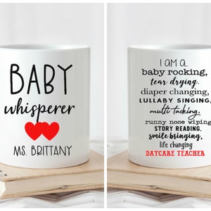 Double Sided Coffee Mug / Daycare Teacher / Daycare Teacher Gift / Personalized Mug