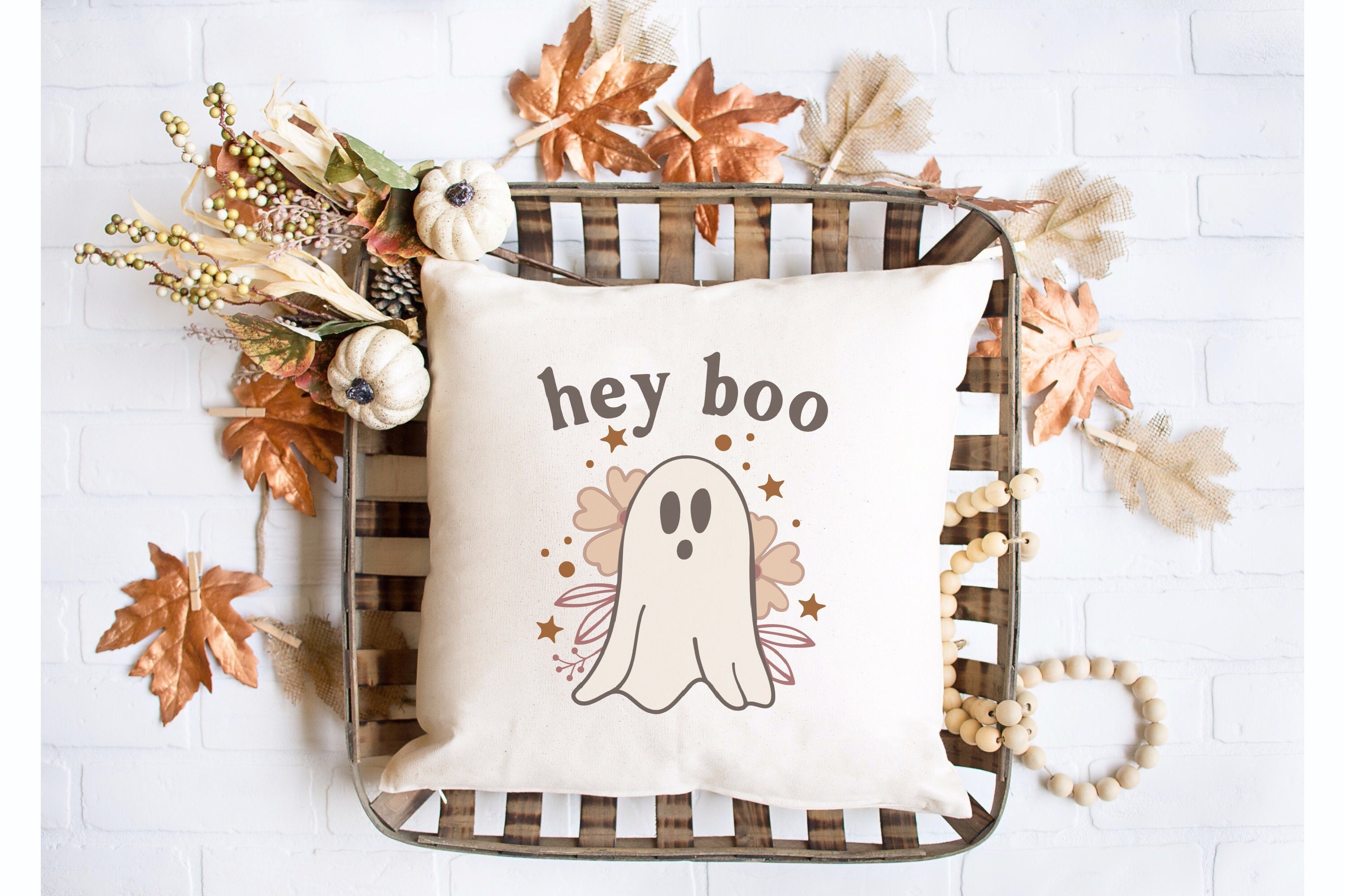 Hey Boo Lumbar Halloween Pillow
