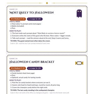 Halloween-festspelpaket för stora grupper | 37 festspel för vuxna | Festspel för kontoret, teambuilding, Minute to Win It | Utskrivbar bild 6