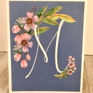 Personalized floral note cards/ Monogram note cards/ watercolor notecards/Initial notes / Personalized stationary/Mother’s Day